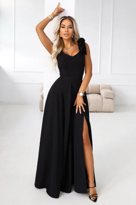 Rochie Dama Maxi, Numoco, Negru de Seara Marimi Mari