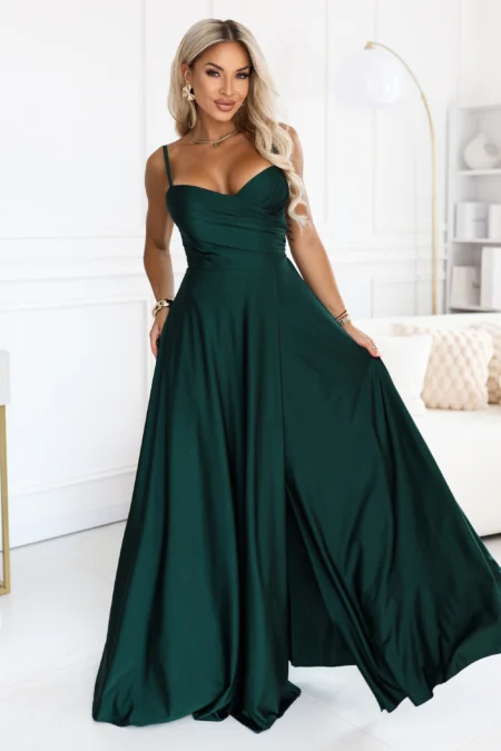 Rochie Dama Maxi, Mulata, Numoco, Verde de Seara