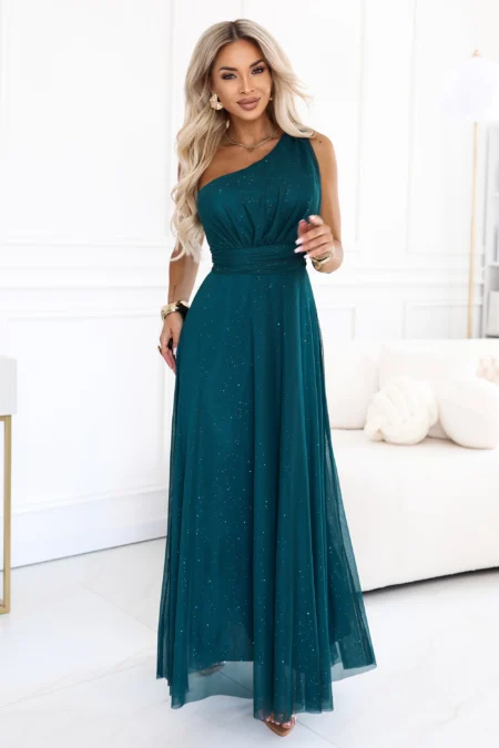 Rochie Dama Maxi, Lejera, Numoco, Verde de Seara