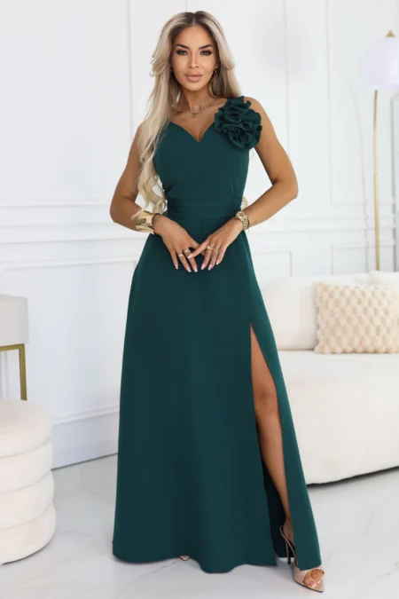 Rochie Dama Maxi, Mulata, Numoco, Verde de Seara