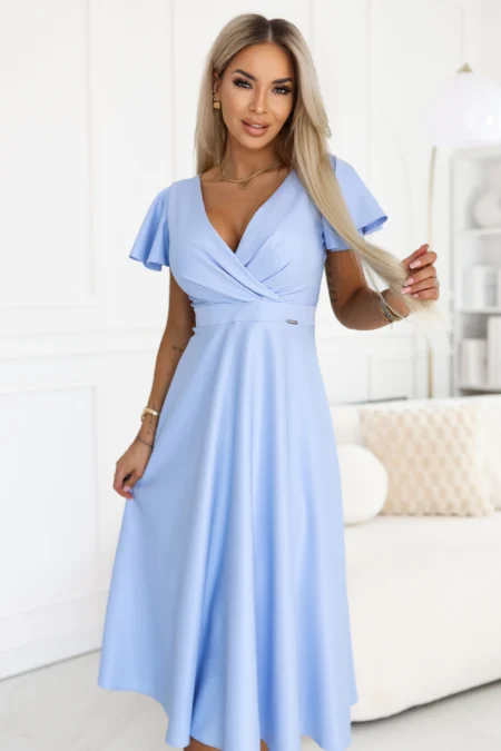 Rochie Dama Maxi, Mulata, Numoco, Albastru de Petrecere Marimi Mari