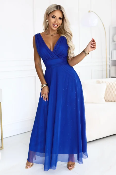 Rochie Dama Maxi, Lejera, Numoco, Albastru de Seara