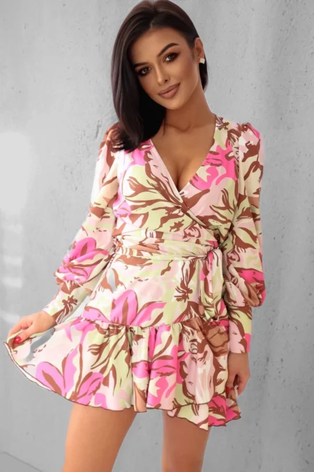 Rochie "ANNA" Różowo Verde