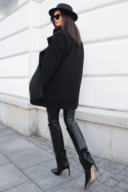 Palton TEDDY - Negru