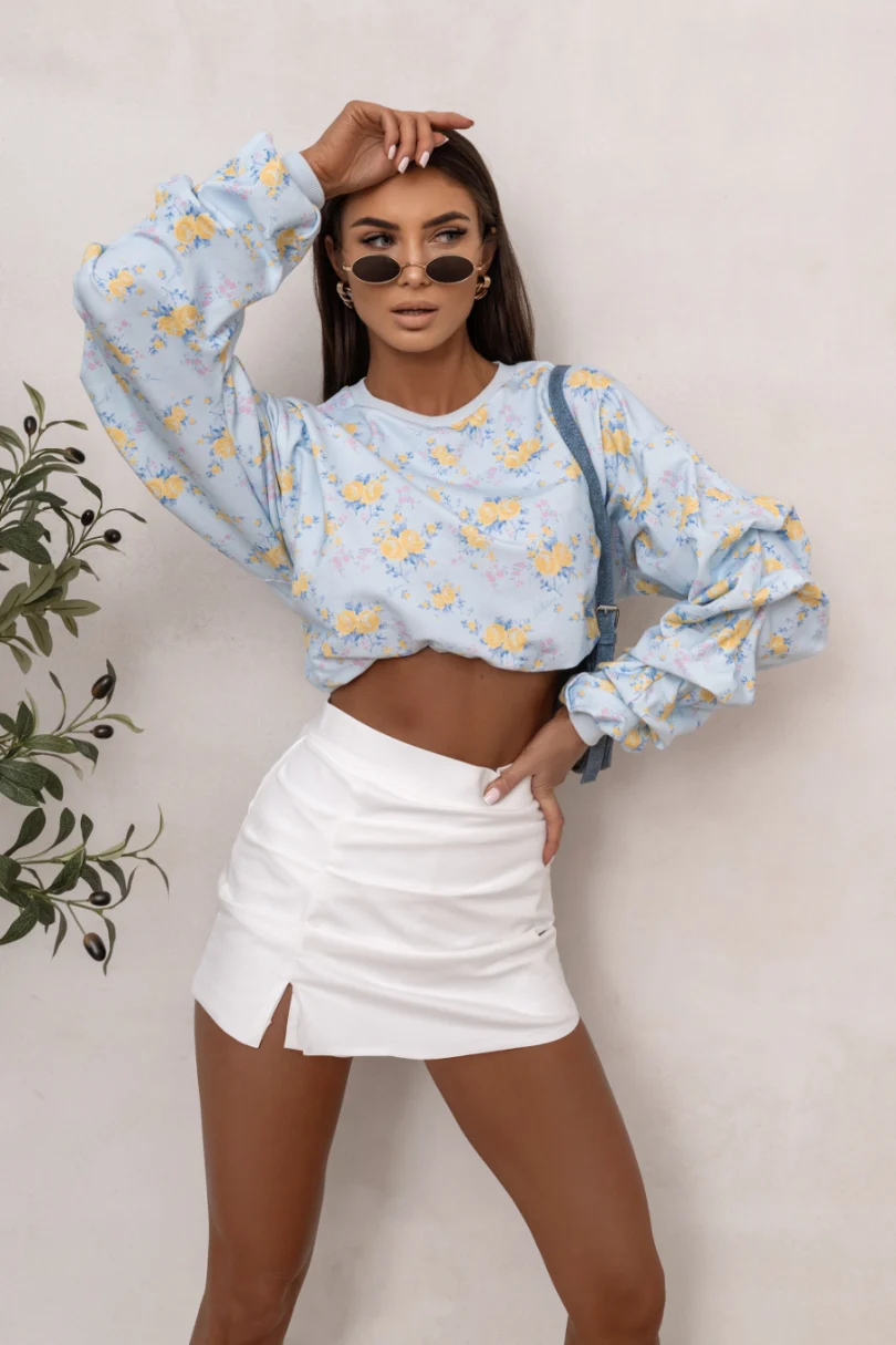Hanorac REMY print - Blue flowers - imagine 3