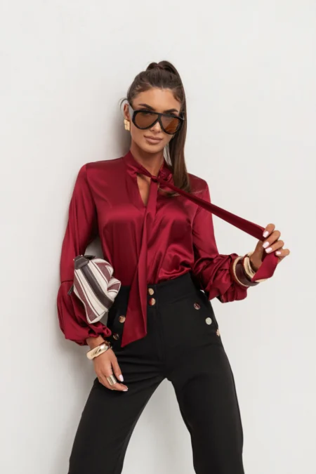 Camasa Din Satin VIVIENNE - Bordo