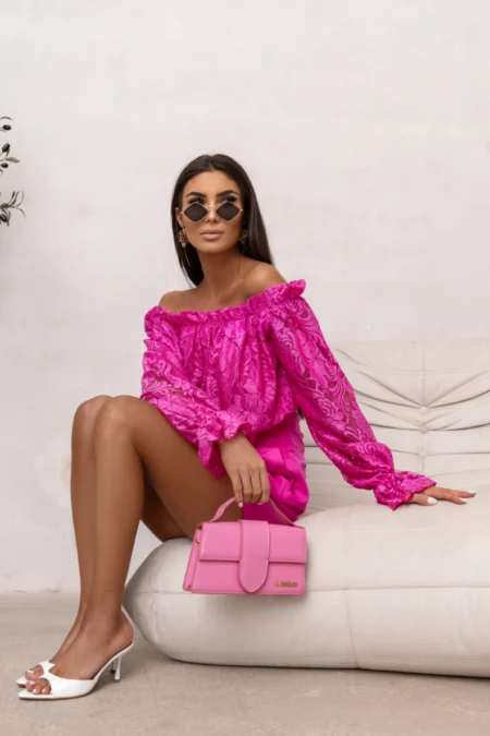 Bluza hiszpanka MIA Dantela - Fuksja