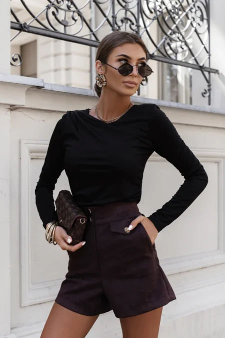 Pantaloni scurti CALLY - brąz