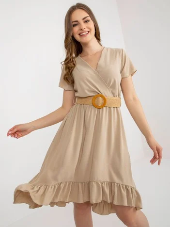 Rochie Dama Midi, Lejera, ITALY MODA, Bej de Vara