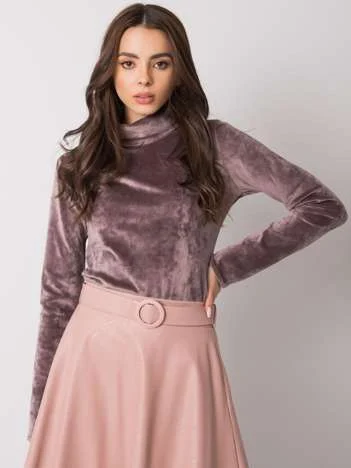 Bluza Dama Maneca lunga, Guler inalt, LAKERTA, Bej Eleganta Office