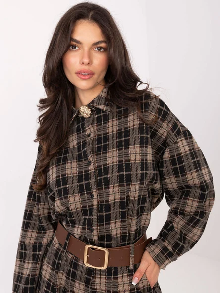 Camasa Dama Maneca lunga, Carouri, ITALY MODA, Bej Casual