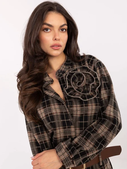 Camasa Dama Maneca lunga, Carouri, ITALY MODA, Bej Casual