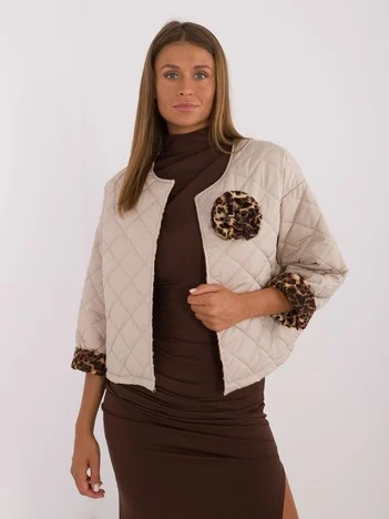 Jacheta Dama Mini, Animal print, ITALY MODA, Bej de Vara