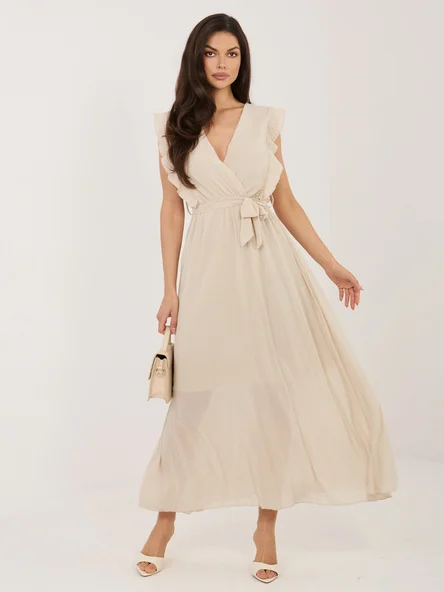 Rochie Dama Midi, Lejera, RUE PARIS, Bej de Vara