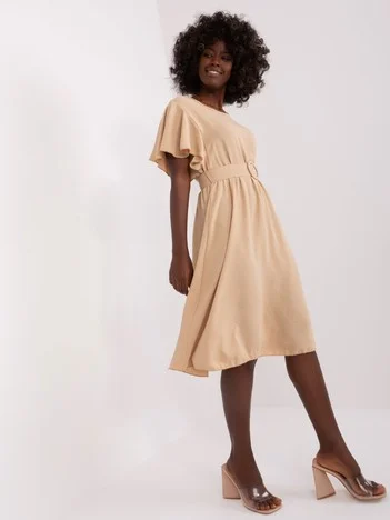 Rochie Dama Mini, Lejera, ITALY MODA, Bej de Vara