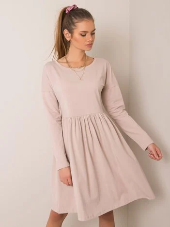 Rochie Dama Maxi, Lejera, RUE PARIS, Bej Eleganta Office