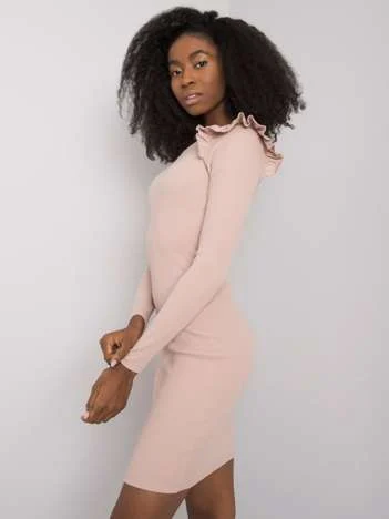 Rochie Dama Maxi, Dungi, RUE PARIS, Bej Eleganta Office