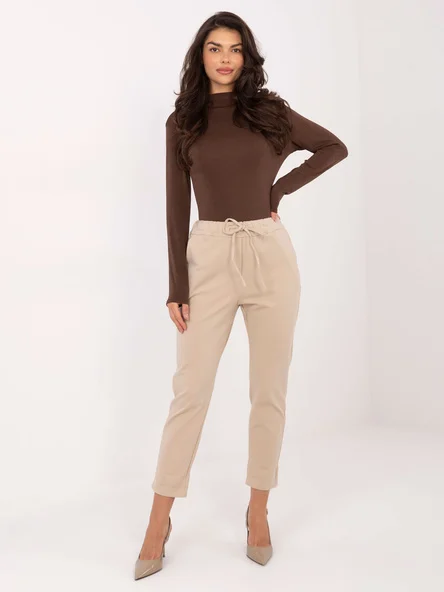 Pantaloni Dama 7/8, Conica, Adela, Bej Casual