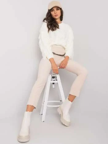 Pantaloni Dama Lunga, Elegant, POLE&POLE, Bej Eleganta Office
