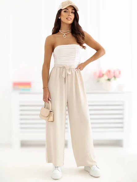 Pantaloni Dama 7/8, Larga, Miss kimery, Bej