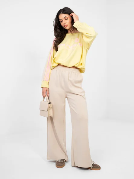 Compleu Dama Maneca lunga, Larga, RUE PARIS, Bej Casual