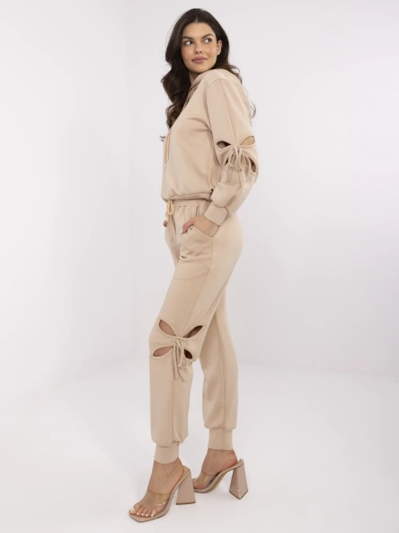 Compleu Dama Maneca lunga, Mansete elastice, Vinceotto, Bej Casual