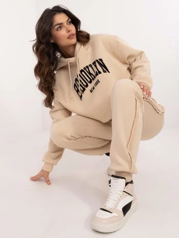 Compleu Dama Maneca lunga, Mansete elastice, Calimera, Bej Casual