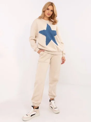 Compleu Dama Maneca lunga, Mansete elastice, Calimera, Bej Casual
