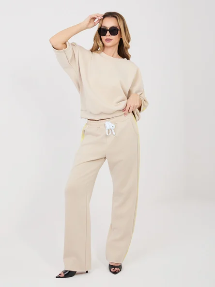 Compleu Dama Lunga, Dreapta, RUE PARIS, Bej Casual