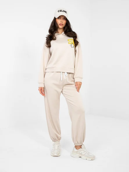 Compleu Dama Maneca lunga, Mansete elastice, RUE PARIS, Bej