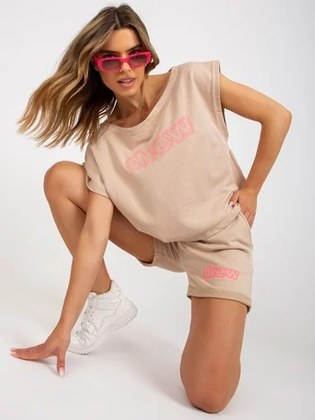 Compleu Dama Mini, Dreapta, ex moda, Bej Casual
