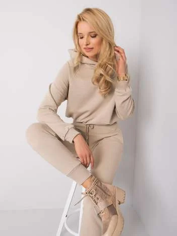 Compleu Dama Maneca lunga, Mansete elastice, BASIC FEEL GOOD, Bej Casual