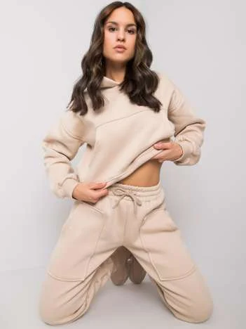 Compleu Dama Maneca lunga, Sport, ex moda, Bej Casual