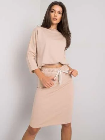 Compleu Dama Midi, Sport, ex moda, Bej Eleganta Office