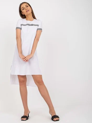 Rochie Dama Mini, Rochie asimetrica, LAKERTA, Alb Eleganta Office