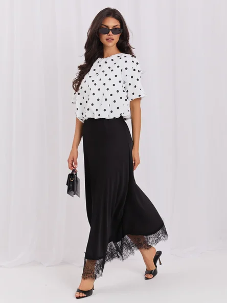 Bluza Dama Mini, Buline, ITALY MODA, Alb Eleganta Office