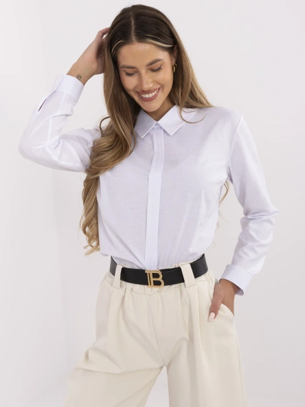 Camasa Dama Maneca lunga, Elegant, LAKERTA, Alb Eleganta Office