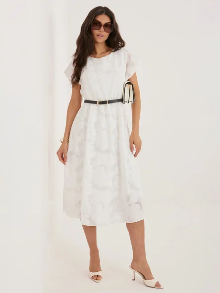 Rochie Dama Midi, Lejera, RUE PARIS, Alb de Petrecere