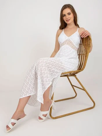 Rochie Dama Midi, Lejera, Och Bella, Alb de Vara