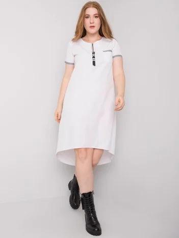Rochie Dama Mini, Rochie dreapta, LAKERTA, Alb Casual