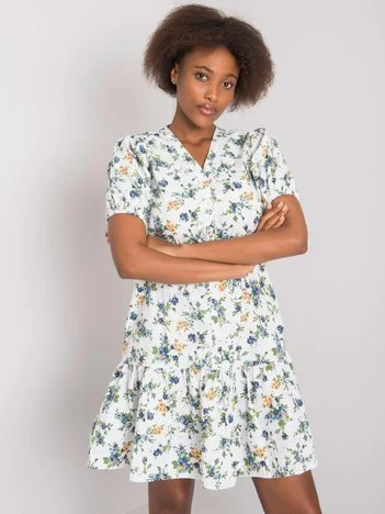 Rochie Dama Mini, Floral, RUE PARIS, Verde Casual