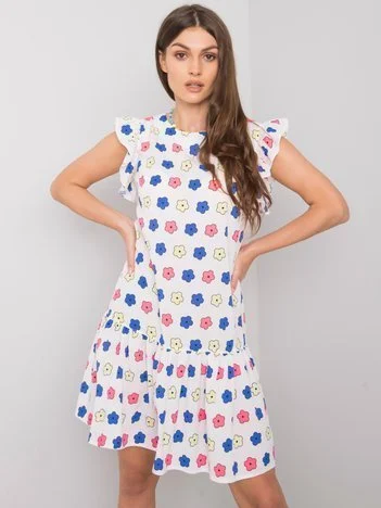 Rochie Dama Mini, Floral, LAKERTA, Albastru Casual