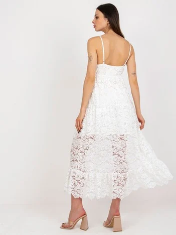 Rochie Dama Midi, Dantela, Och Bella, Alb de Vara