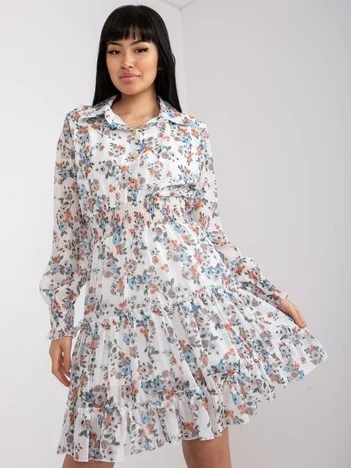 Rochie Dama Maxi, Floral, ITALY MODA, Alb Eleganta Office