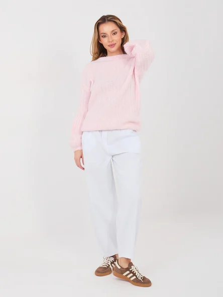 Pantaloni Dama 7/8, Conica, ITALY MODA, Alb Casual