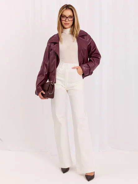 Pantaloni Dama Lunga, Larga, LAKERTA, Alb