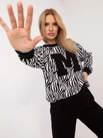 Compleu Dama Maneca lunga, Animal print, My Red Lips, Negru Casual