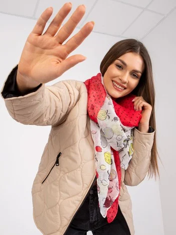Bandana Dama Imprimat, Poliester, Fashion Hunters, Rosu