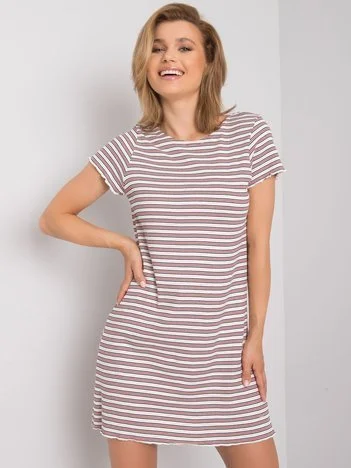 Rochie Dama Mini, Dungi, NieZnaszMnie, Rosu Casual