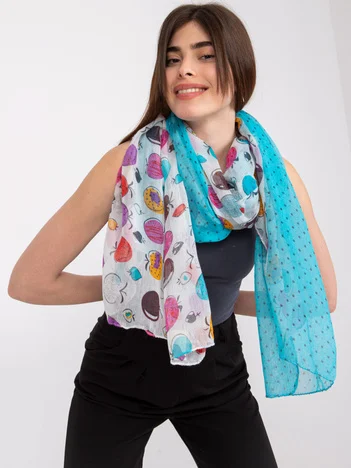 Bandana Dama Imprimat, Poliester, Fashion Hunters, Albastru